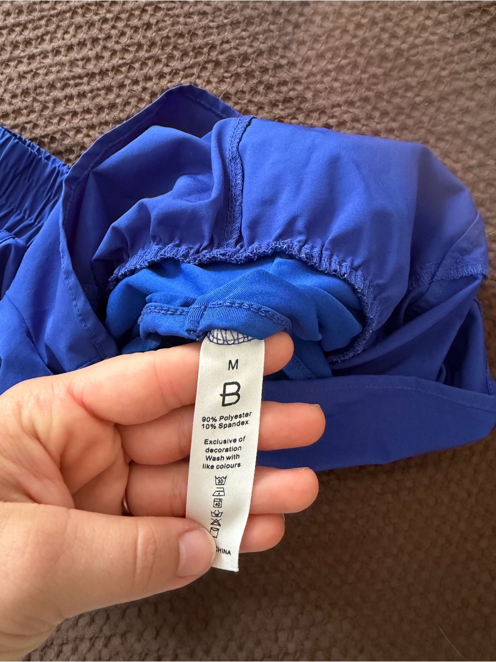 Women’s Blue Athletic Shorts - Picture 3 of 4